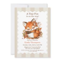 Cozy Autumn Fox Baby Shower Cozy Woodland Party