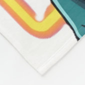 Cozy Autumn Girl Under the Leaves – Art Blanket フリースブランケット (角)