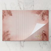 Cozy Autumn Journaling Page with Line Art and Mugs ペーパーパッド (折り畳み)