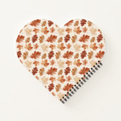 Cozy Autumn Leaf Pattern ノートブック (裏面)