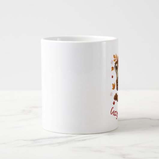 Cozy Autumn Magic Racoon ジャンボコーヒーマグカップ (正面)