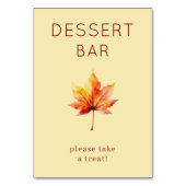 Cozy Autumn Maple Leaf Watercolor テーブルナンバー (裏面)