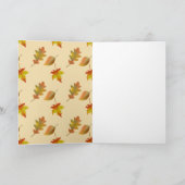 Cozy autumn maple leaves oak leaves  招待状 (内部)