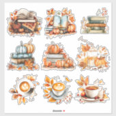 Cozy Autumn Moments – Whimsical Fall Sticker Set シール (シート)