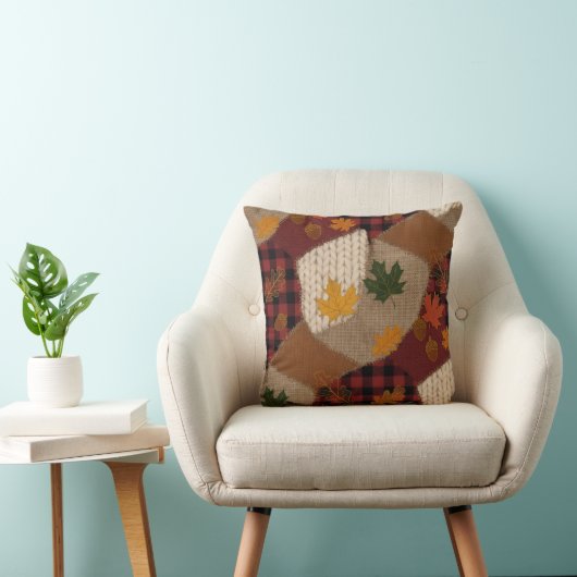 Cozy Autumn Patchwork クッション (椅子)