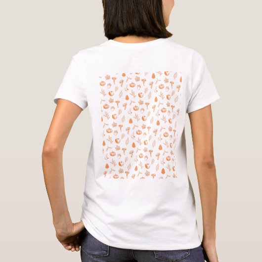 Cozy Autumn Pattern Tシャツ (裏面)