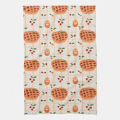 Cozy Autumn Pie and Jam Pattern キッチンタオル (縦)