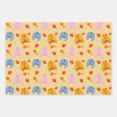 Cozy Autumn Sweater Pattern ラッピングペーパーシート (正面3)