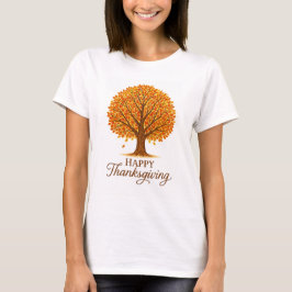 Cozy Autumn Tree Happy Thanksgiving  Tシャツ