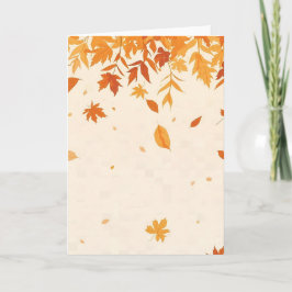 Cozy Autumn Vibes – 5x7 Fall Greeting Card カード