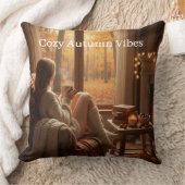 Cozy Autumn Vibes | Personalized Fall Cabin Window クッション (ブランケット)
