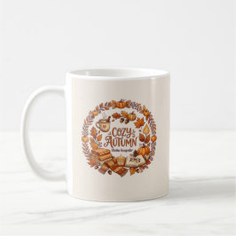 Cozy Autumn Wreath / Otoño Acogedor コーヒーマグカップ