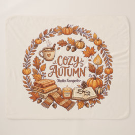 Cozy Autumn Wreath / Otoño Acogedor シェルパブランケット