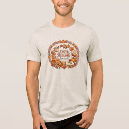 Cozy Autumn Wreath / Otoño Acogedor トライブレンドTシャツ