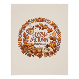 Cozy Autumn Wreath / Otoño Acogedor ポスター