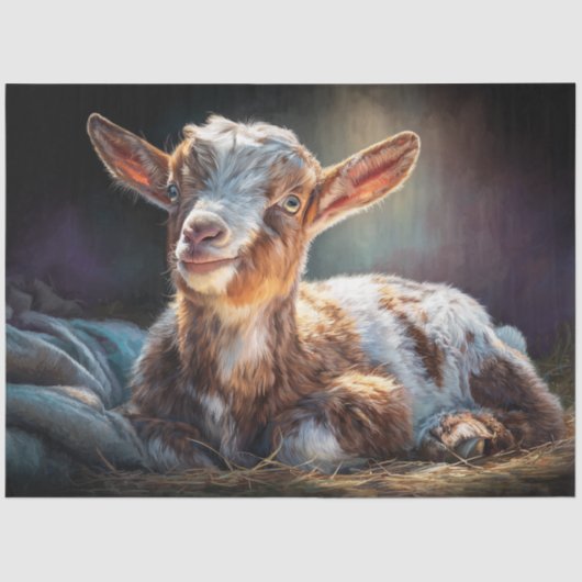 Cozy Barn Baby Goat Portrait 薄葉紙 (正面)