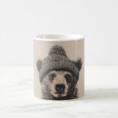 Cozy Bear in Beanie - Cute Winter Animal  コーヒーマグカップ (中央)