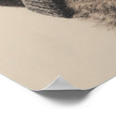 Cozy Bear in Beanie - Cute Winter Animal  ポスター (角)