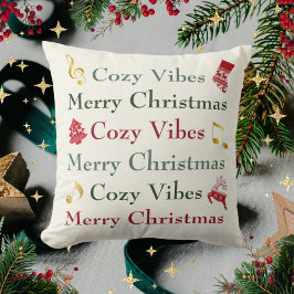 Cozy Bench Cozy Vibes Throw Pillow クッション