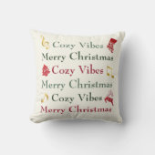 Cozy Bench Cozy Vibes Throw Pillow クッション (正面)