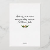 Cozy Bench Merry Christmas 箔シーズンカード (裏面)