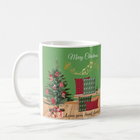 Cozy Bench Merry Christmas Mug コーヒーマグカップ (左)
