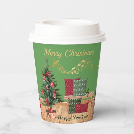 Cozy Bench Merry Christmas Paper cup 紙コップ (裏面)