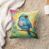 Cozy Bird Throw Pillow クッション (ブランケット)