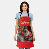 Cozy Birman Cat Christmas Personalized  エプロン (着用した状態)