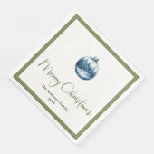 Cozy Bohemian Winter Scene Christmas Party Napkins (コーナー)