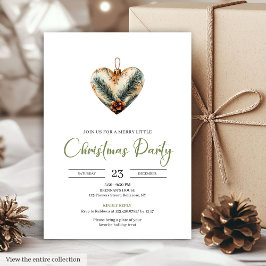 Cozy Boho Earthy Botanical Christmas Dinner Invitе 招待状