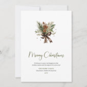 Cozy Boho Rustic Watercolor Greeting Card シーズンカード (正面)