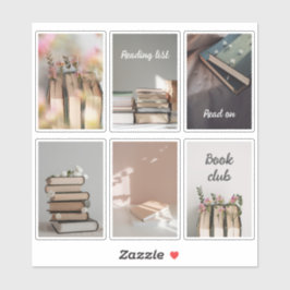 Cozy Book Club Reading Aesthetic Sticker Sheet シール