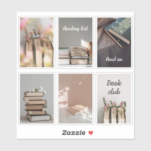 Cozy Book Club Reading Aesthetic Sticker Sheet シール (シート)