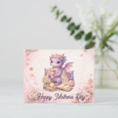 Cozy Bookish Mom Dragon Coffee Postcard ポストカード (スタンド正面)