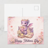 Cozy Bookish Mom Dragon Coffee Postcard ポストカード (正面/裏面)