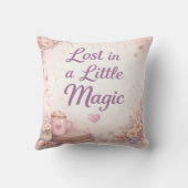 Cozy Bookish Mom Dragon Coffee Throw Pillow クッション (裏面)