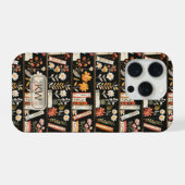 Cozy Bookshelf Monogram Phone Case iPhoneケース (裏面横)
