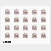 Cozy Bookstack & Coffee ステッカー - 読書は私のペ (シート)