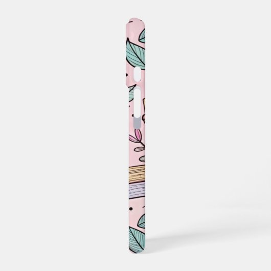 Cozy Bookworm Coffee iPhone Case Reading Lover 16ケース (左側面)