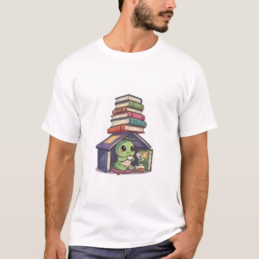 Cozy Bookworm's Tea Time Hideaway Tシャツ (正面)