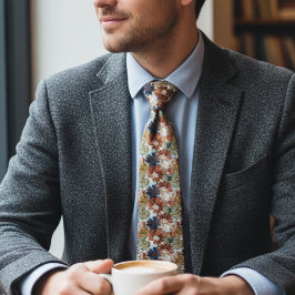 Cozy Botanical – Earthy Floral ネクタイ