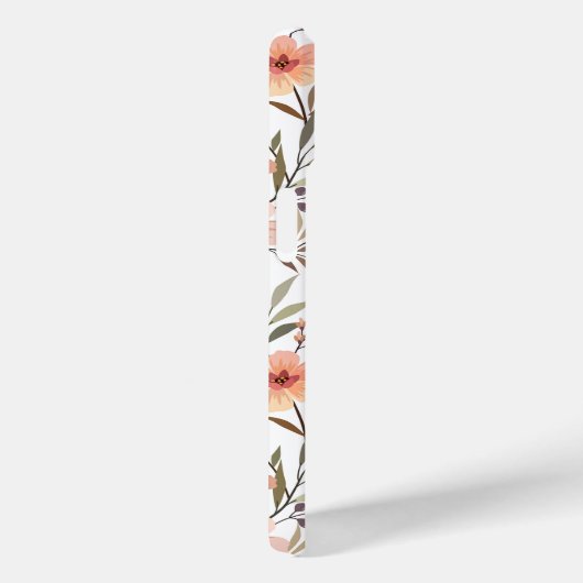 Cozy Botanical Peach Floral Polka Dot iPhone 15  Case-Mate iPhoneケース (裏面 / 右)