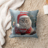 Cozy British Shorthair Cat Christmas Personalized  クッション (ブランケット)