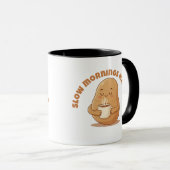 Cozy Brown Cartoon Potato Warm Mug Morning Art マグカップ (正面右)