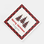 Cozy Buffalo Christmas Napkin Personalized (コーナー)