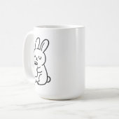 Cozy Bunny Coffee Doodle コーヒーマグカップ (正面左)