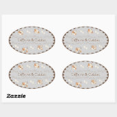 Cozy Café Cats Stickers 楕円形シール (シート)