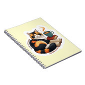 Cozy Calico Cat Personalized Spiral Notebook ノートブック (右側)