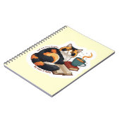Cozy Calico Cat Personalized Spiral Notebook ノートブック (左側)